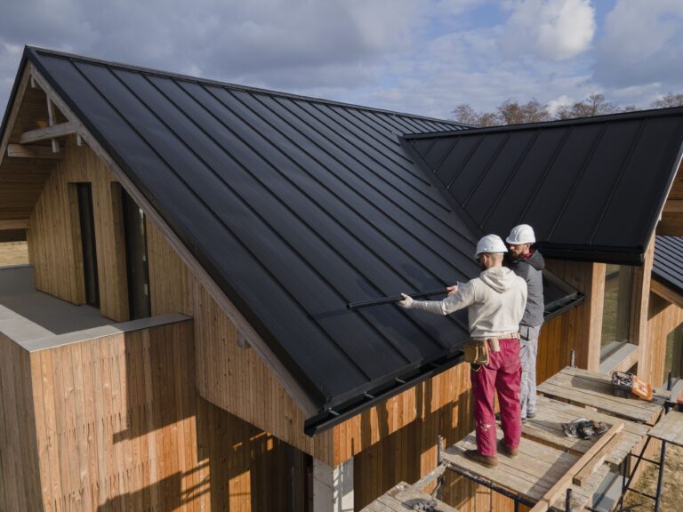 working on metal roof in palm bay