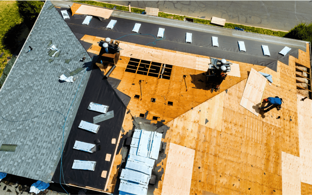 Working on new roof installation palm bay