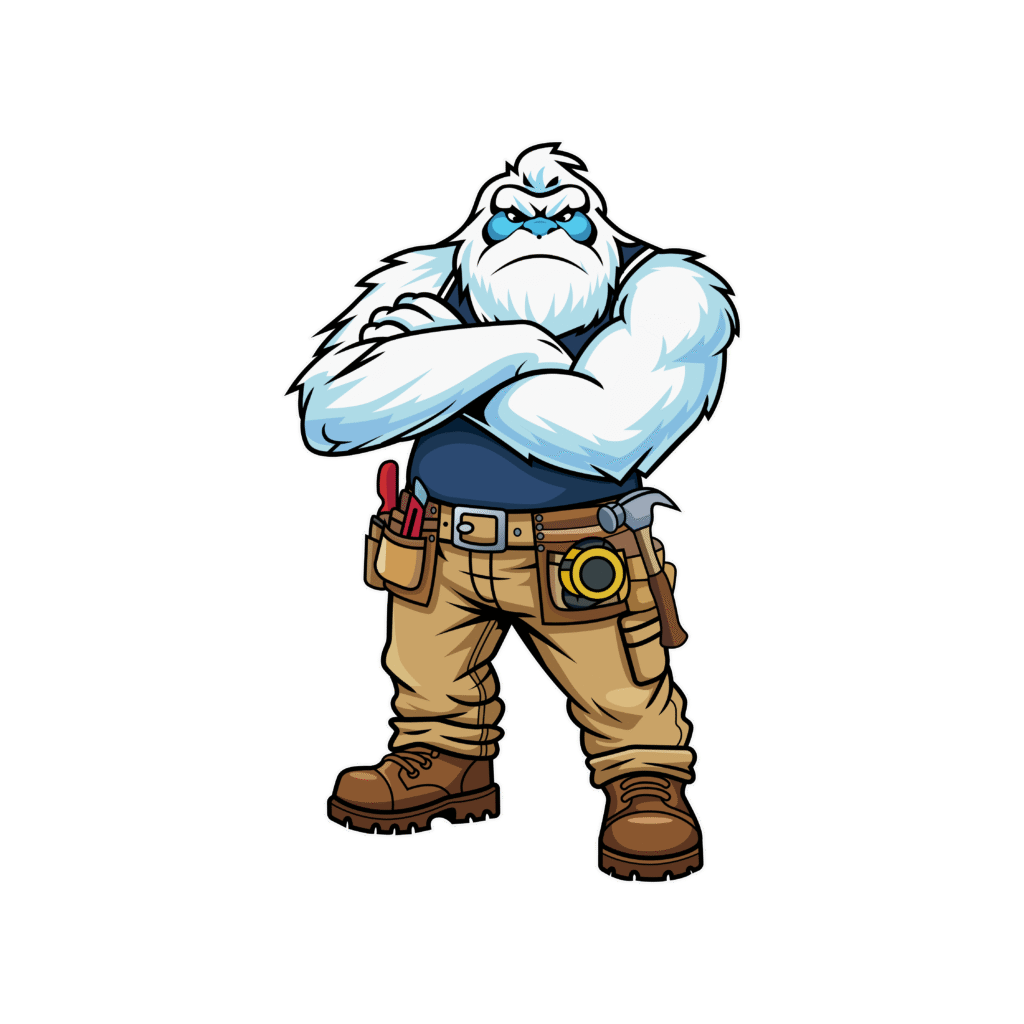 Yeti Roofing Mascot